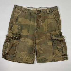 Vintage Hollister Cargo Shorts Mens 36 Camo Camouflage Military Paratrooper Y2K